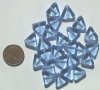 25 12mm Light Sapphire Flat Triangle